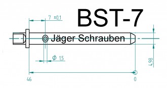 Titan (Ti6Al4V) - Bremsbelagstift natur